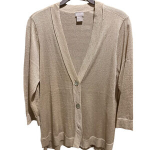 61. WOMENS CHICO’S 2/L DETAIL SWEATER